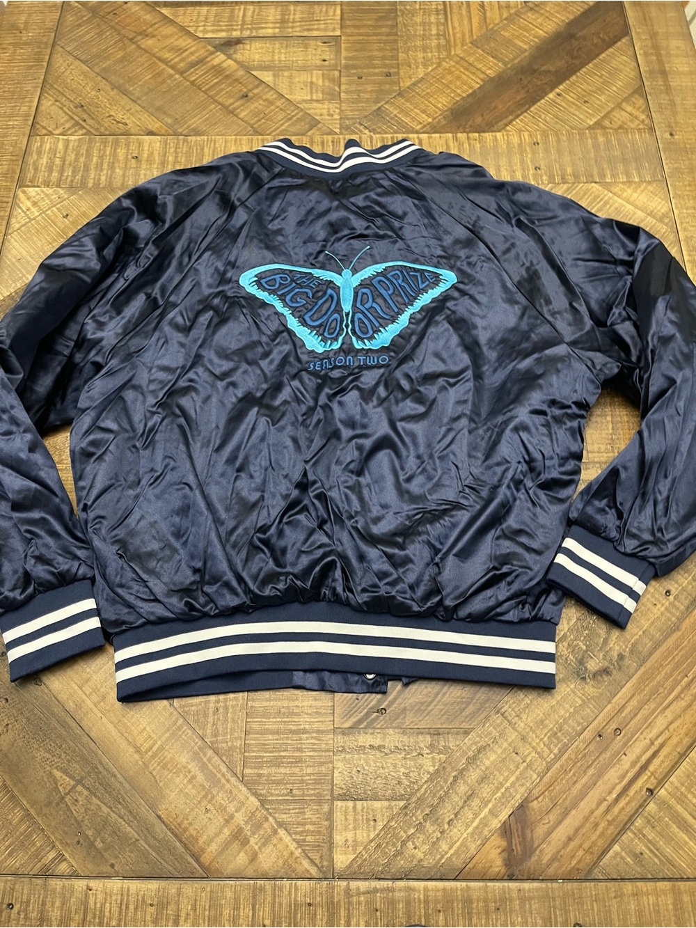 Rare Apple TV+ "The Big Door Prize" Season 2 Cast & Crew Satin Bomber Jacket